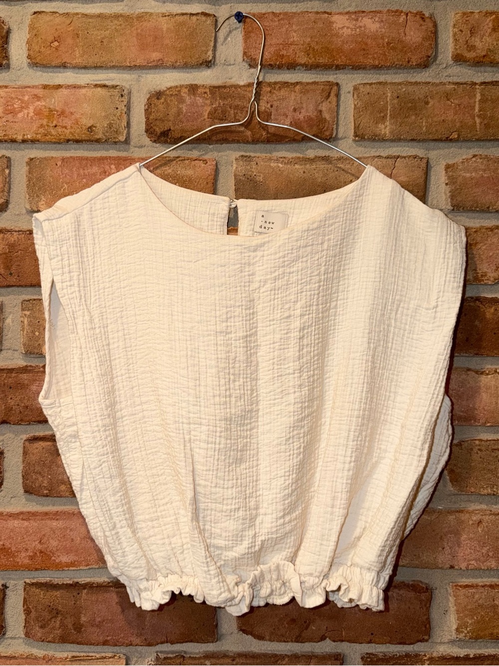 A New Day White Crop Top Size Medium
